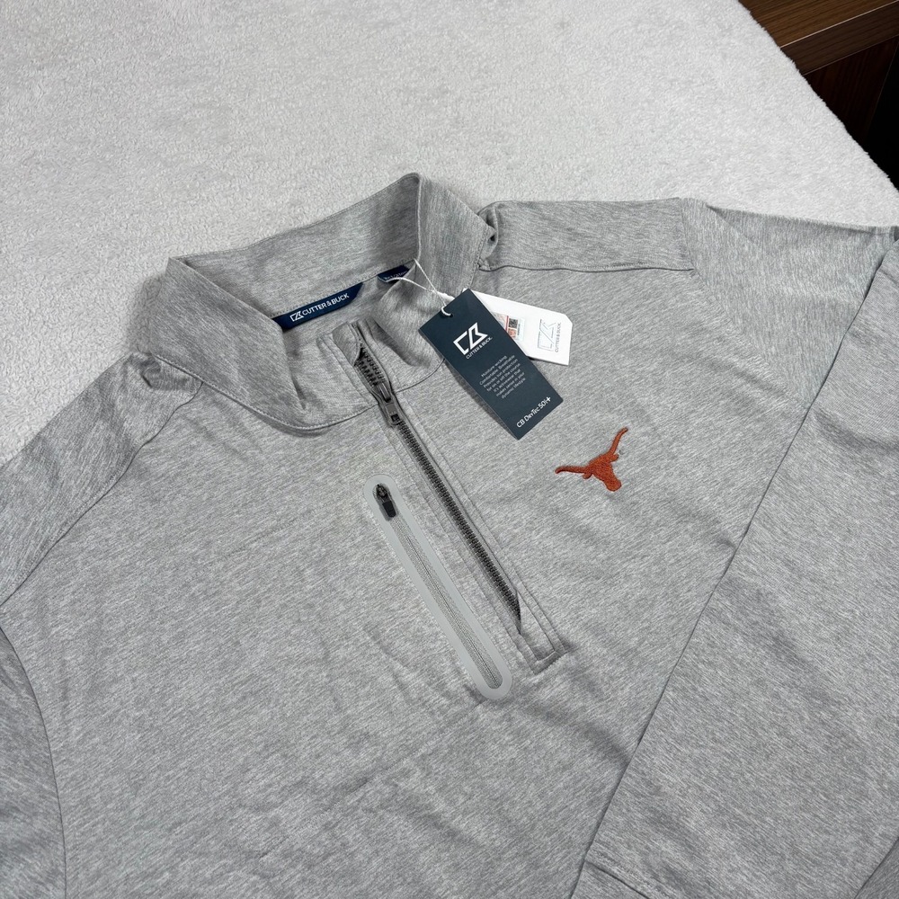 Cutter & Buck Shirt Mens‎ 3XT Gray Moisture Wicking Sun Protection Quarter Zip